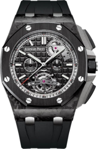 Audemars Piguet Royal Oak Offshore Tourbillon Chronograph 44mm Black Index Forged Carbon Rubber - 26550AU.OO.A002CA.01