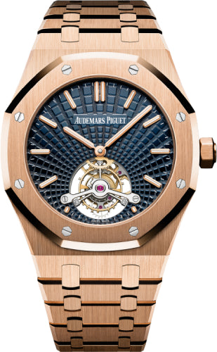 Audemars Piguet Royal Oak Tourbillon 41mm Extra-Thin Rose Gold Blue Dial | 26522OR.OO.1220OR.01
