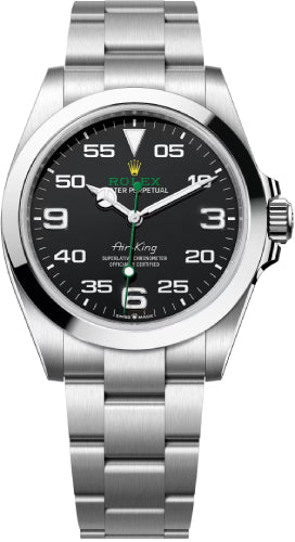 Rolex Air-King Stainless Steel 40mm Black Dial Oyster Watch - 126900