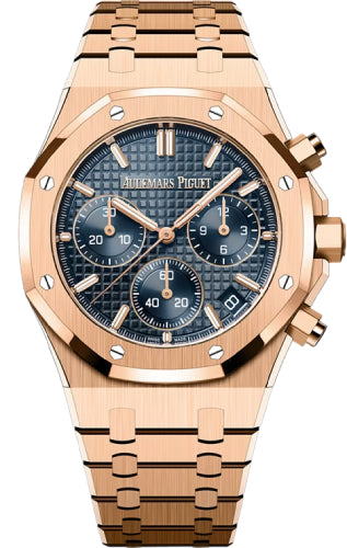 Audemars Piguet Royal Oak Chronograph 41mm Rose Gold Blue Dial - 26240OR.OO.1320OR.05