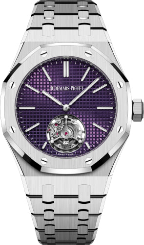 Audemars Piguet Royal Oak 37mm Flying Tourbillion Extra-Thin "50th Anniversary" Stainless Steel Plum Dial - 26660ST.OO.1356ST.01