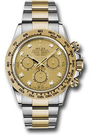 Rolex Yellow Rolesor Cosmograph Daytona 40 Watch - Champagne Diamond Dial - 116503 chd
