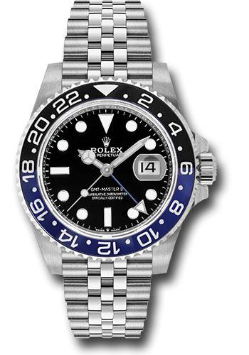 Rolex Steel GMT-Master II 40 Watch - Black And Blue Batman Bezel - Black Dial - Jubilee Bracelet - 126710BLNR BATGIRL