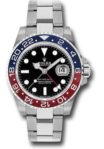 Rolex Rolex Steel GMT-Master II 40 Watch - Blue And Red Pepsi Bezel - Black Dial - Oyster Bracelet - 126710BLRO PEPSI
