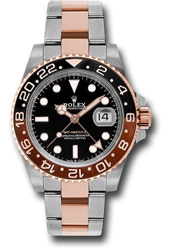 Rolex Everose Rolesor GMT-Master II 40 Watch - Black And Brown Root Beer Bezel - Black Dial - Oyster Bracelet - 126711CHNR ROOTBEER