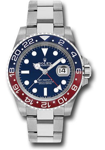 Rolex White Gold GMT-Master II 40 Watch - Blue and Red Pepsi Bezel - Blue Dial - Oyster Bracelet - 126719BLRO PEPSI