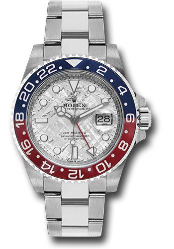 Rolex White Gold GMT-Master II 40 Watch - Blue and Red Pepsi Bezel - Meteorite Dial - Oyster Bracelet - 126719BLRO PEPSI