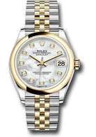 Rolex Steel and Yellow Gold Datejust 31 Watch - Domed Bezel - Mother-of-Pearl Diamond Dial - Jubilee Bracelet - 278243 mdj