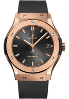 Hublot Classic Fusion Racing Grey King Gold Watch - 45 mm - Gray Dial - Gray Lined Rubber Strap-511.OX.7081.RX
