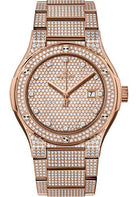 Hublot Classic Fusion Bracelet King Gold Full Pave Watch - 42 mm - Gem Set Dial-548.OX.9000.OX.3704
