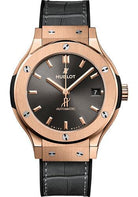 Hublot Classic Fusion Racing Grey King Gold Watch - 38 mm - Gray Dial - Black Rubber and Gray Leather Strap-565.OX.7081.LR
