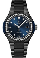 Hublot Classic Fusion Ceramic Blue Bracelet Diamonds Watch - 33 mm - Blue Dial-585.CM.7170.CM.1204
