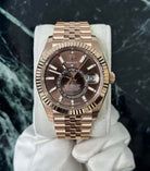 Rolex Sky-Dweller 42mm Chocolate Dial Fluted Bezel Jubilee Bracelet - 336935 | 2024 Model