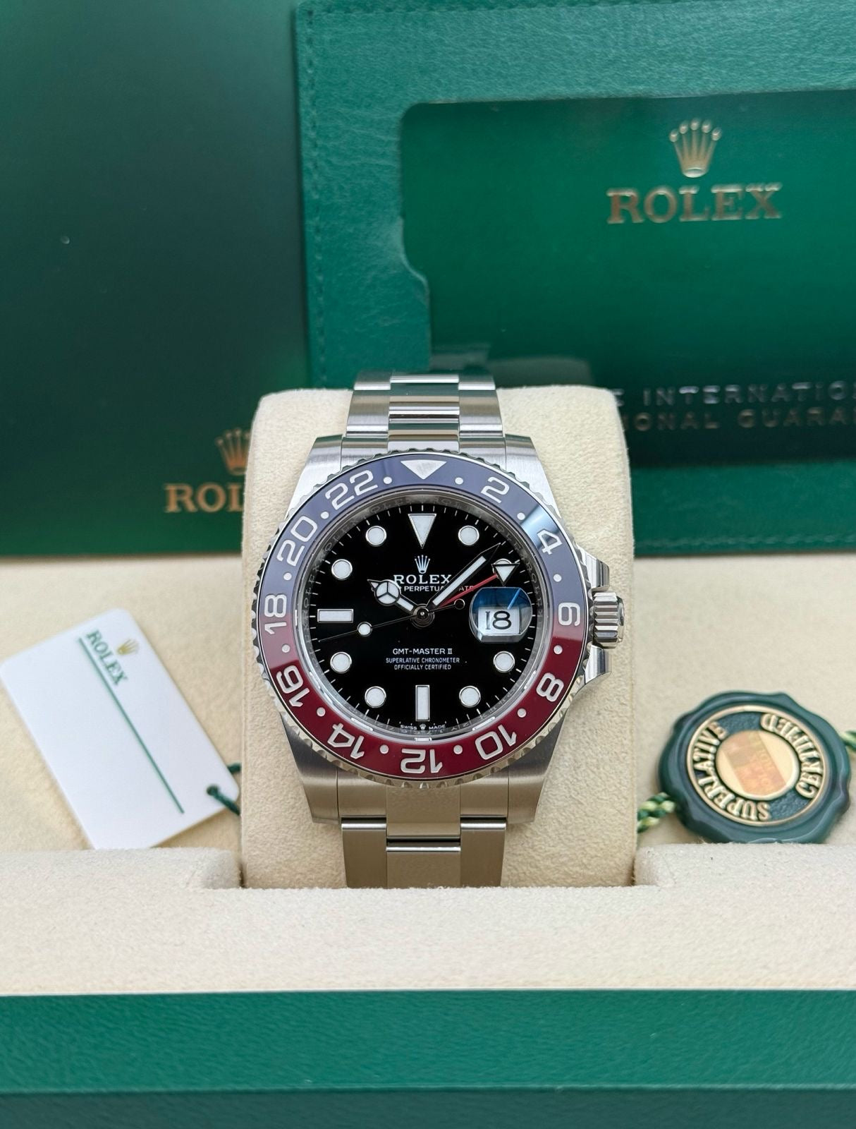 Rolex Rolex Steel GMT-Master II 40 Watch - Blue And Red Pepsi Bezel - Black Dial - Oyster Bracelet - 126710BLRO PEPSI