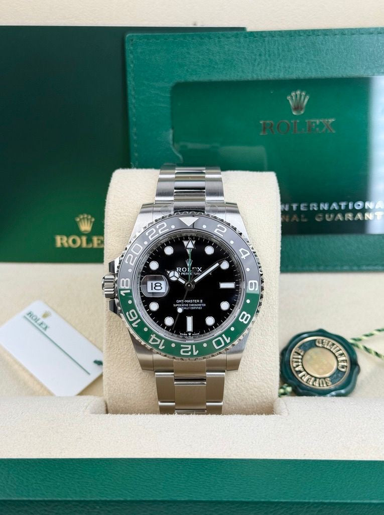 Rolex GMT-Master II "Sprite" Stainless Steel 40 mm Black Dial Oyster Bracelet - 126720VTNR