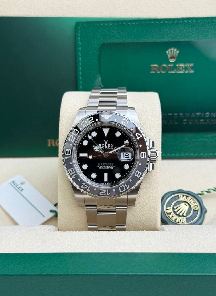 Rolex GMT-Master II 40mm Black Dial Cerachrom Bezel Oyster Bracelet - 126710GRNR | BRUCE WAYNE