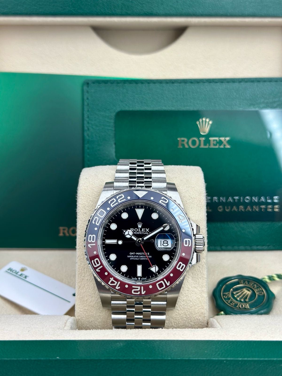 Rolex Steel GMT-Master II 40 Watch - Blue And Red Pepsi Bezel - Black Dial - Jubilee Bracelet - 126710BLRO PEPSI