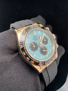 Rolex Cosmograph Daytona 40mm Yellow Gold Turquoise Blue Black Dial Cerachrom Bezel Oysterflex Bracelet - 126518LN - 2025