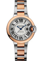 Cartier Ballon Bleu De Cartier Watch - 33 mm Steel Case - Pink Gold Bezel - W2BB0023