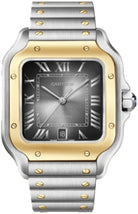 Cartier Santos De Cartier Large Automatic Yellow Gold Interchangeable Metal And Leather Bracelets - W2SA0030