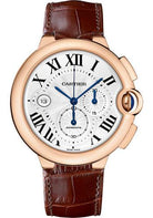Cartier Ballon Bleu de Cartier Watch - 46.8 mm Pink Gold Case - Silvered Dial - Brown Alligator Strap - W6920074
