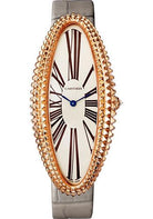 Cartier Baignoire Allongee Watch - 52 mm Pink Gold Case - Light Gray Strap - WGBA0010