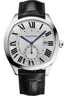 Cartier Drive de Cartier Watch - 40 mm x 41 mm Steel Case - Silvered Dial - Black Alligator Strap - WSNM0015