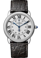Cartier Ronde Solo Watch - 36 mm Steel Case - Black Round-Scale Alligator Strap - WSRN0013