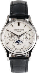 Patek Philippe 37.2mm Grand Complications White Opaline Index White Gold Leather Automatic | 5140G-001