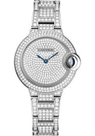 Cartier Ballon Bleu de Cartier Watch - 33 mm White Gold Diamond Case - Diamond Paved Dial - Diamond Bracelet - HPI00562