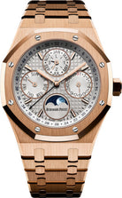 Audemars Piguet Royal Oak Perpetual Calendar Rose Gold Silver Index 41mm Rose Gold Bracelet | 26574OR.OO.1220OR.01