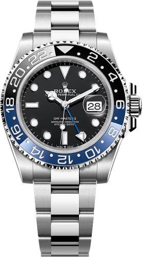 Rolex GMT-Master II 40mm Black Dial Cerachrom Bezel Oyster Bracelet (Batgirl) - 126710BLNR | BATMAN