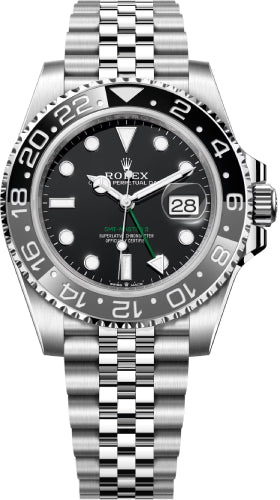 Rolex GMT-Master II 40mm Black Dial Cerachrom Bezel Jubilee Bracelet - 126710GRNR | BRUCE WAYNE