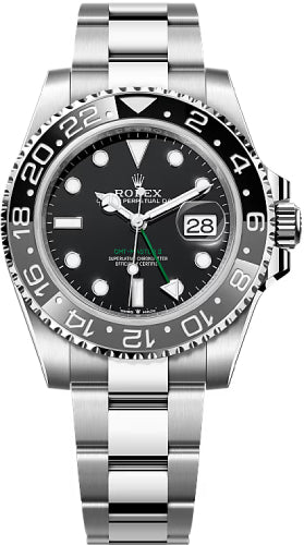 Rolex GMT-Master II 40mm Black Dial Cerachrom Bezel Oyster Bracelet - 126710GRNR | BRUCE WAYNE