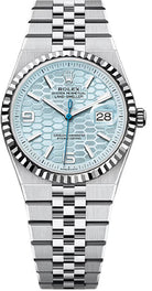 Rolex Land-Dweller 36 Platinum Ice Blue Honeycomb Motif Dial Fluted Bezel Jubilee Bracelet 127236 - 2025