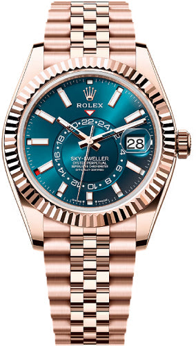 Rolex Sky-Dweller 42mm Blue Dial Fluted Bezel Jubilee Bracelet - 336935 |