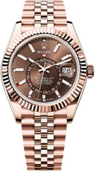 Rolex Sky-Dweller 42mm Chocolate Dial Fluted Bezel Jubilee Bracelet - 336935 | 2024 Model