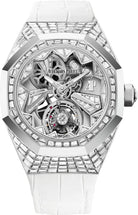 Audemars Piguet Royal Oak Concept Flying Tourbillon 38.5mm White Gold Diamond Paved Alligator Leather Strap | 26228BC.ZZ.D011CR.01