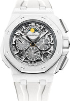 Audemars Piguet Royal Oak Offshore 44mm Grande Complication White Ceramic Sapphire Dial Rubber Strap - 26582CB.OO.A010CA.01